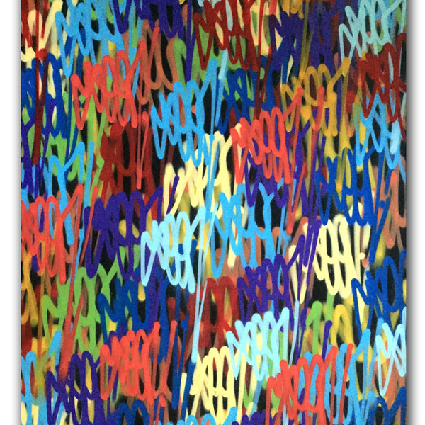 GRAFFITI ARTIST SEEN  -  "Large Multi Tags"  Aerosol on  Canvas