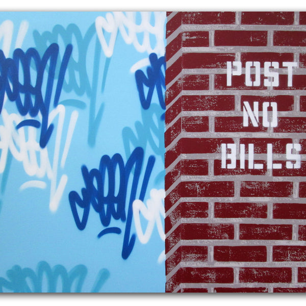 SEEN -"Post No Bills -Stretched"Aerosol Linen
