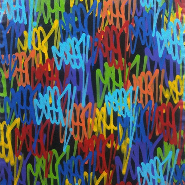 GRAFFITI ARTIST SEEN  -  "Multi Tags"  Aerosol on  Canvas