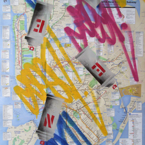 GRAFFITI ARTIST SEEN -  "Cans & Tags 1" NYC Map