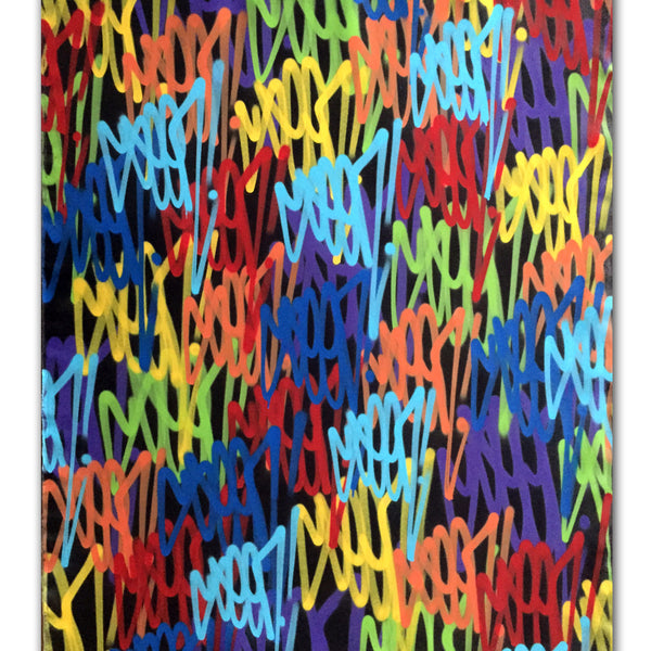 GRAFFITI ARTIST SEEN  -  " Tag painting"  Aerosol on  Canvas