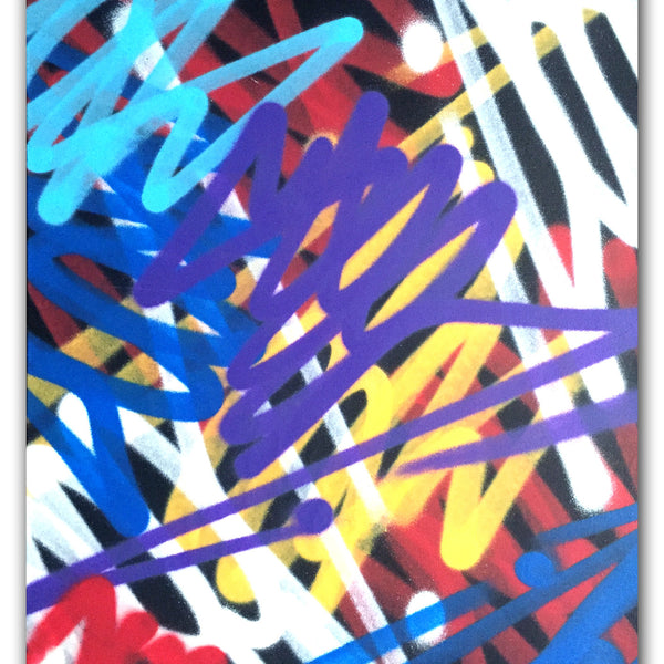 GRAFFITI ARTIST SEEN  -  "Multi Tags 9 - Stretched"  Aerosol on  Linen