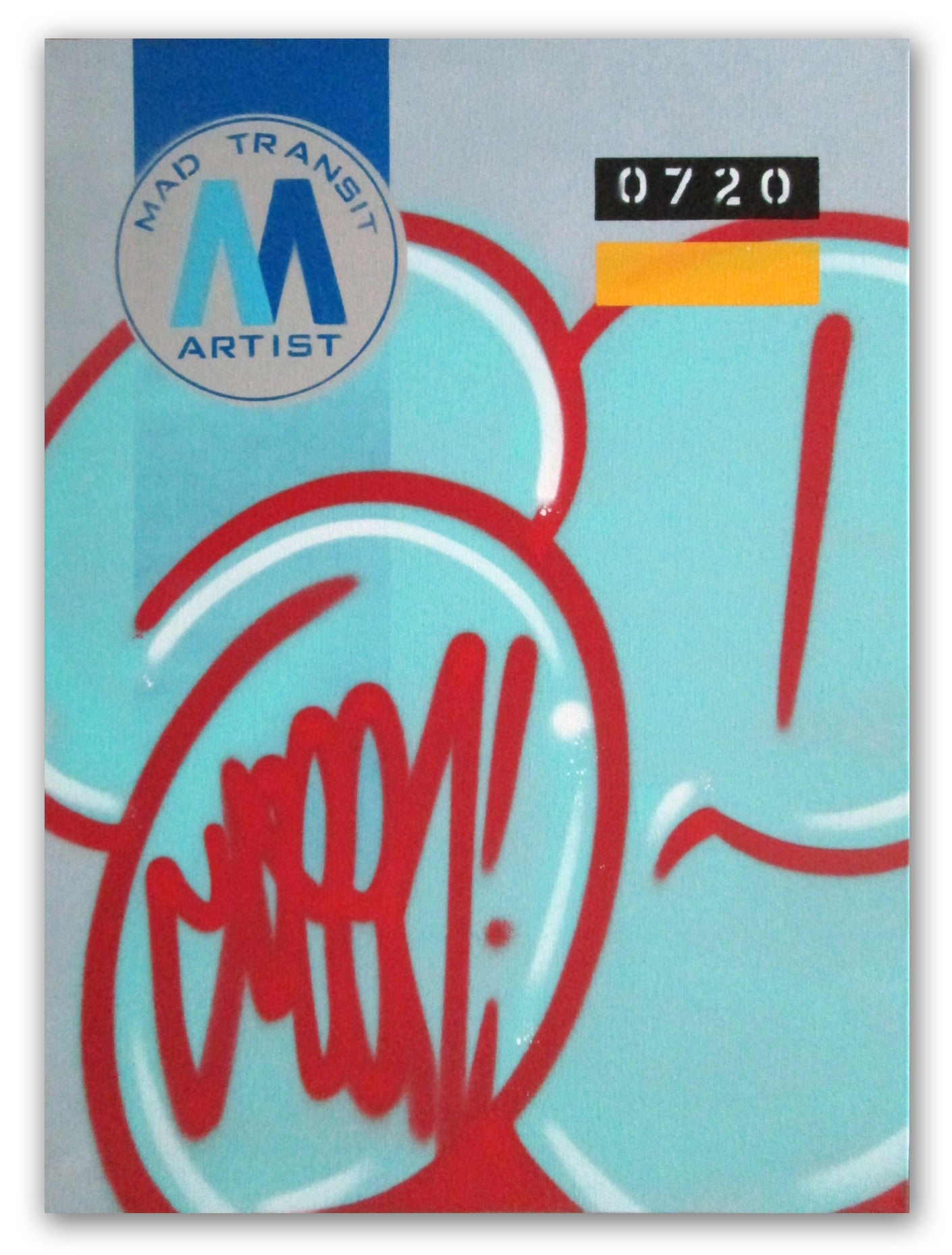 GRAFFITI ARTIST SEEN  -  "MTA - Stretched" 24x32"  Aerosol on  Linen