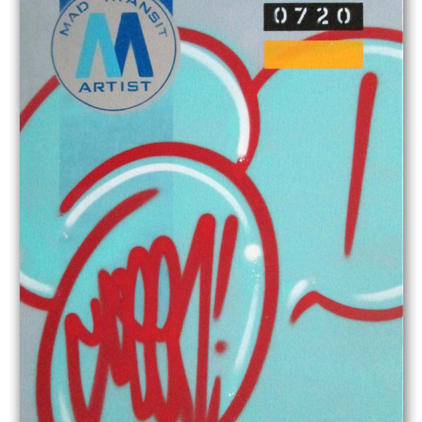 GRAFFITI ARTIST SEEN  -  "MTA - Stretched" 24x32"  Aerosol on  Linen