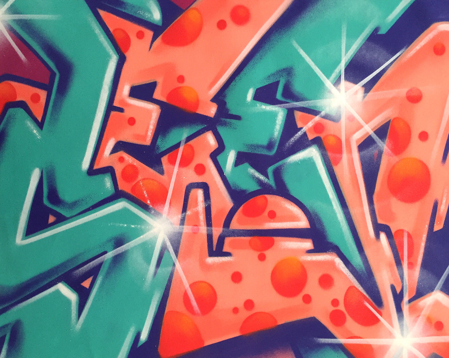 GRAFFITI ARTIST SEEN  -  "Wildstyle 13"  Aerosol on  Canvas