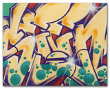 GRAFFITI ARTIST SEEN  -  "Wildstyle 16"  Aerosol on  Canvas