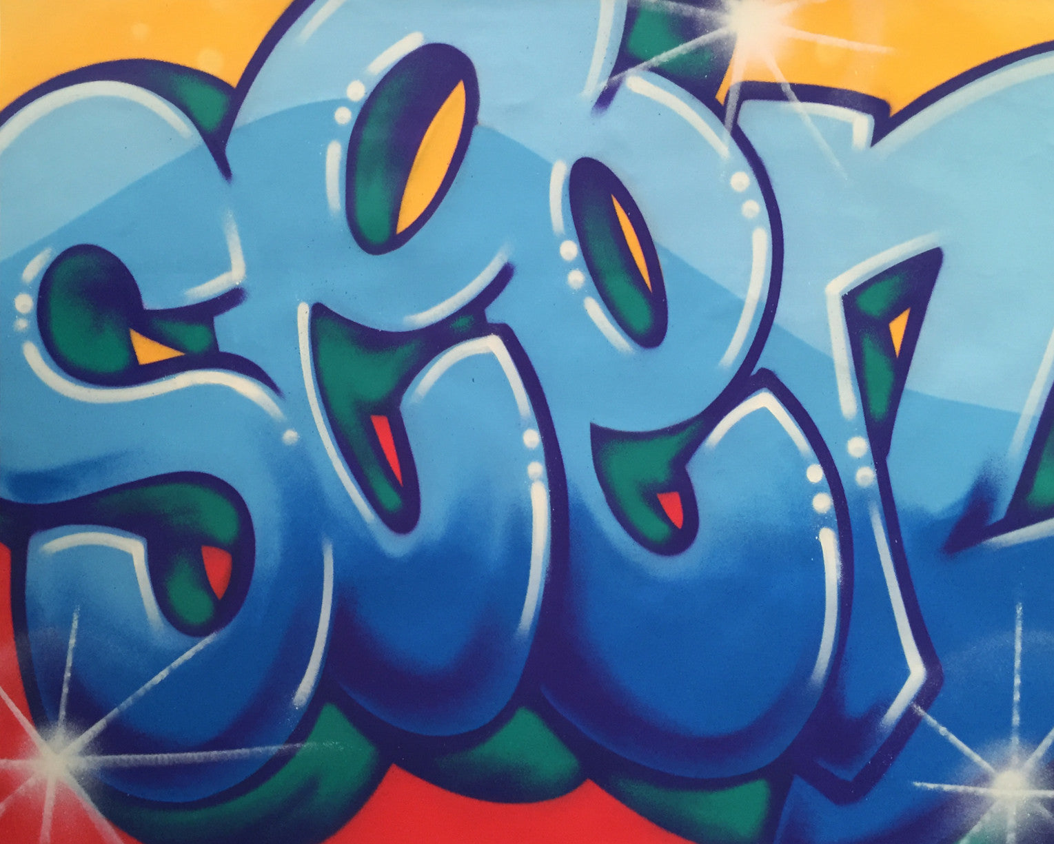 GRAFFITI ARTIST SEEN  -  "Wildstyle 3"  Aerosol on  Canvas
