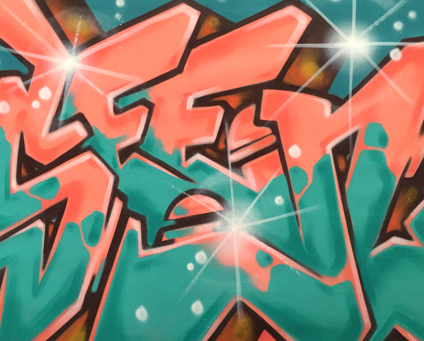 GRAFFITI ARTIST SEEN  -  "Wildstyle 7"  Aerosol on  Canvas