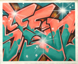 GRAFFITI ARTIST SEEN  -  "Wildstyle 7"  Aerosol on  Canvas