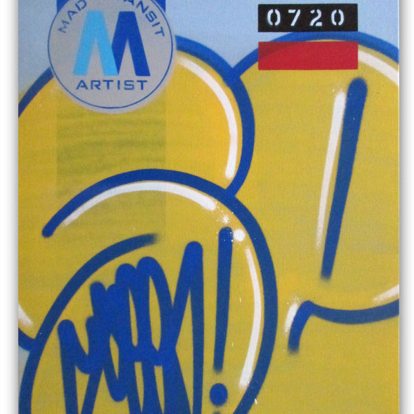 GRAFFITI ARTIST SEEN  -  "MTA - Stretched" 24x32"  Aerosol on  Linen