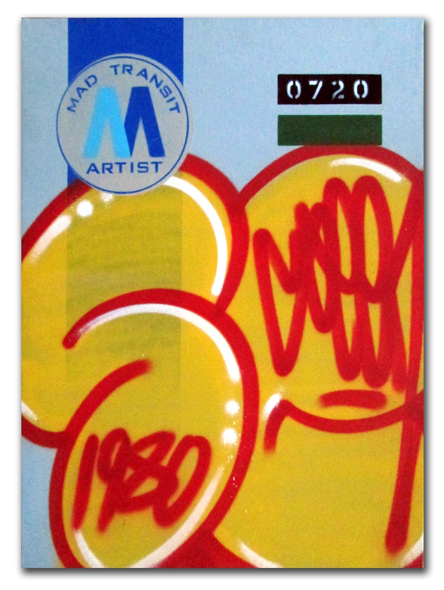 GRAFFITI ARTIST SEEN  -  "MTA - Stretched" 23.5"x31.5"  Aerosol on  Linen