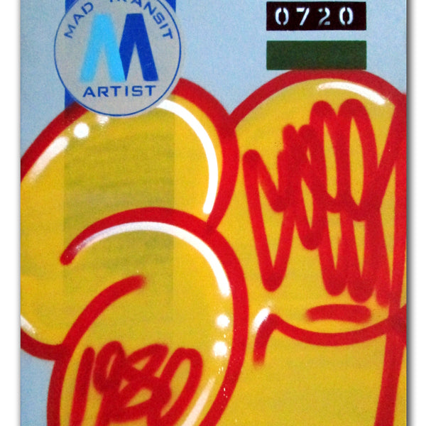 GRAFFITI ARTIST SEEN  -  "MTA - Stretched" 23.5"x31.5"  Aerosol on  Linen