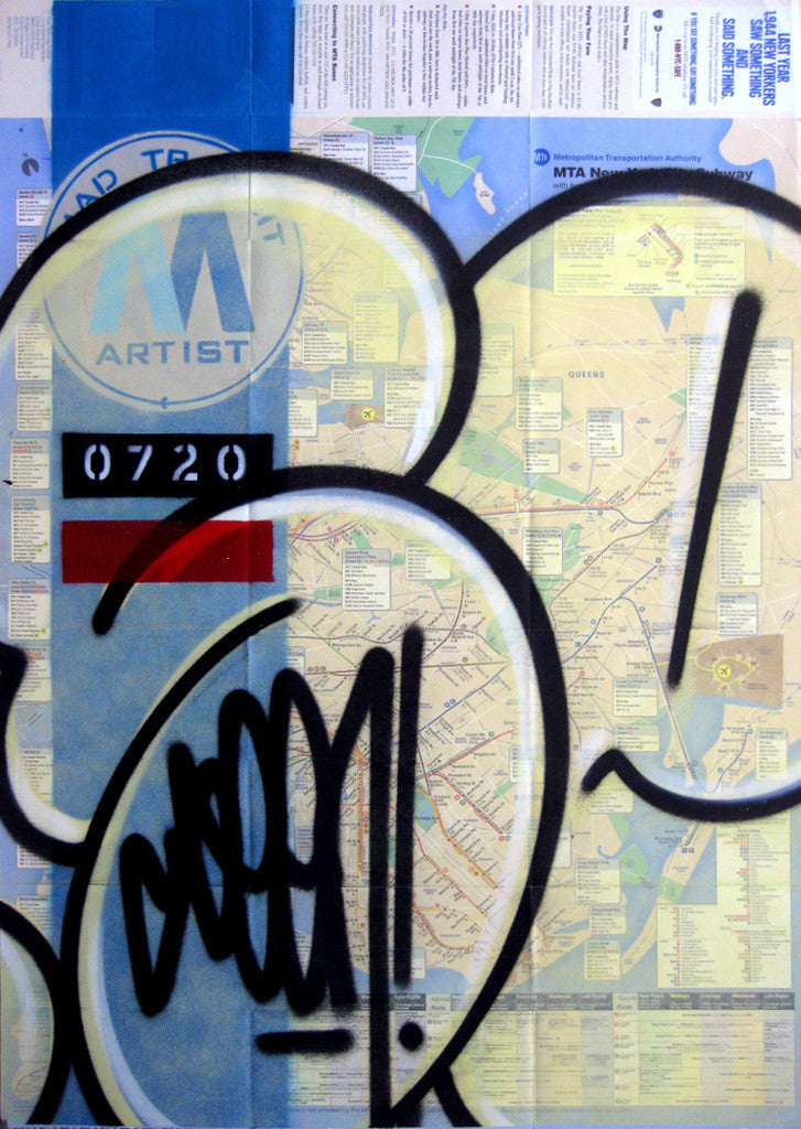 GRAFFITI ARTIST SEEN -  "Mad Transit 3" NYC Map