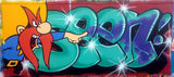 GRAFFITI ARTIST SEEN  -  "YOSEMITE SAM"  Aerosol on  Canvas