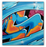 GRAFFITI ARTIST SEEN  -  "Super S"  Aerosol on Canvas