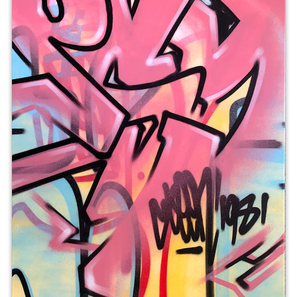 GRAFFITI ARTIST SEEN -"Psycho 1981" Aerosol on Canvas