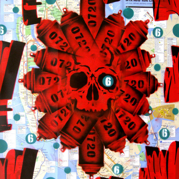 GRAFFITI ARTIST SEEN -  " Red Skull5" NYC Map