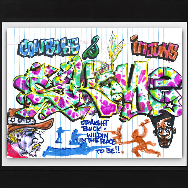 SKEME - "Cowboys & Injuns" Color Drawing