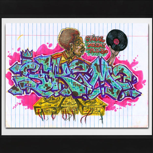 SKEME - "Crime Doesn't Play" Color Drawing