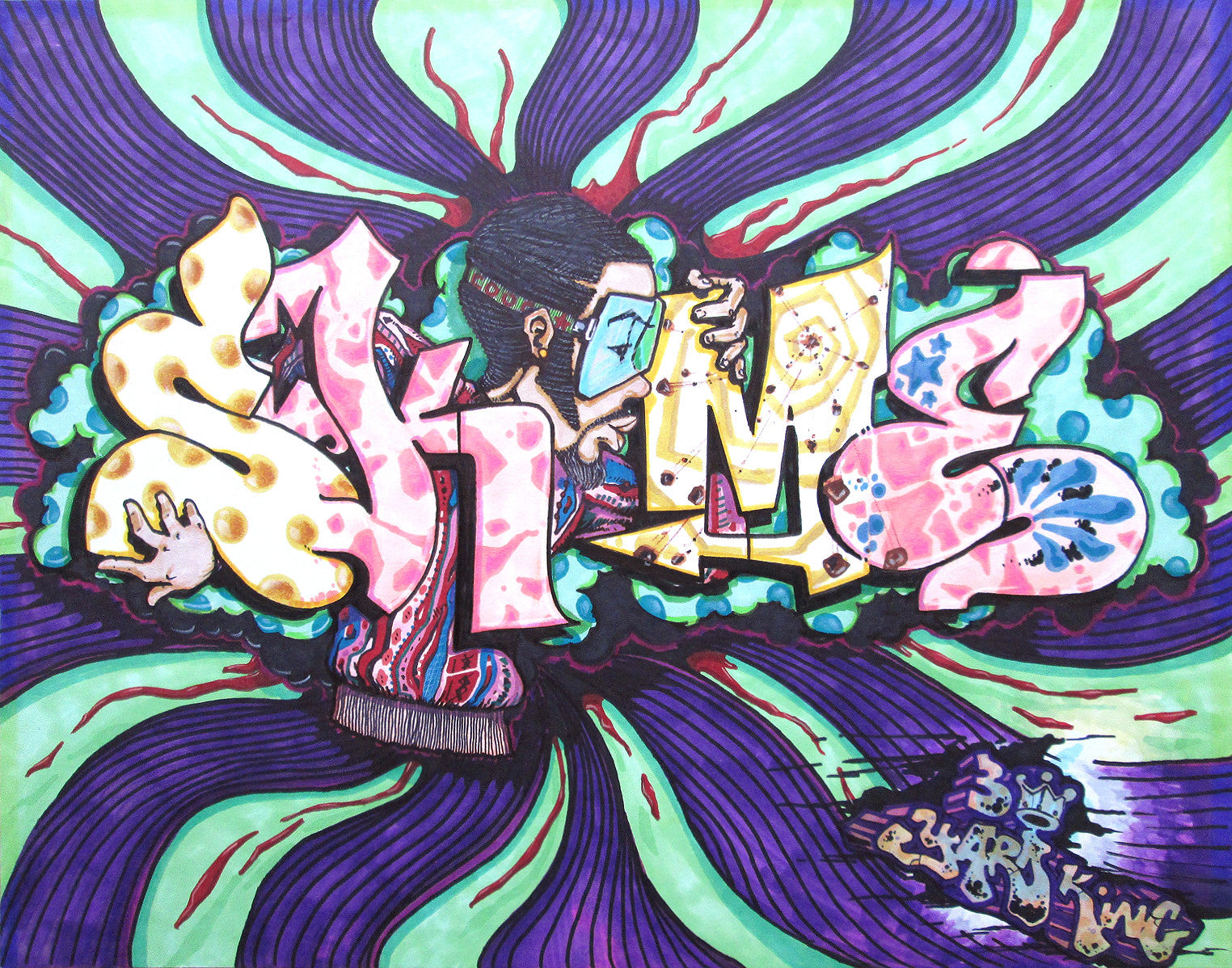 SKEME - "Coogi Man - Bubble Yum" Drawing