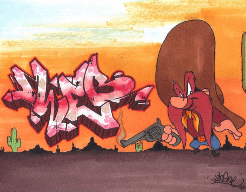 WEB ONE - TC5 - "Yosemite Sam"  Blackbook Drawing