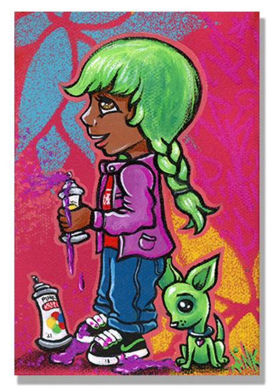 LADY PINK - "Spray Can Kid and Dog”