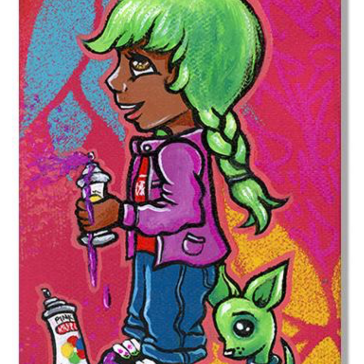 LADY PINK - "Spray Can Kid and Dog”