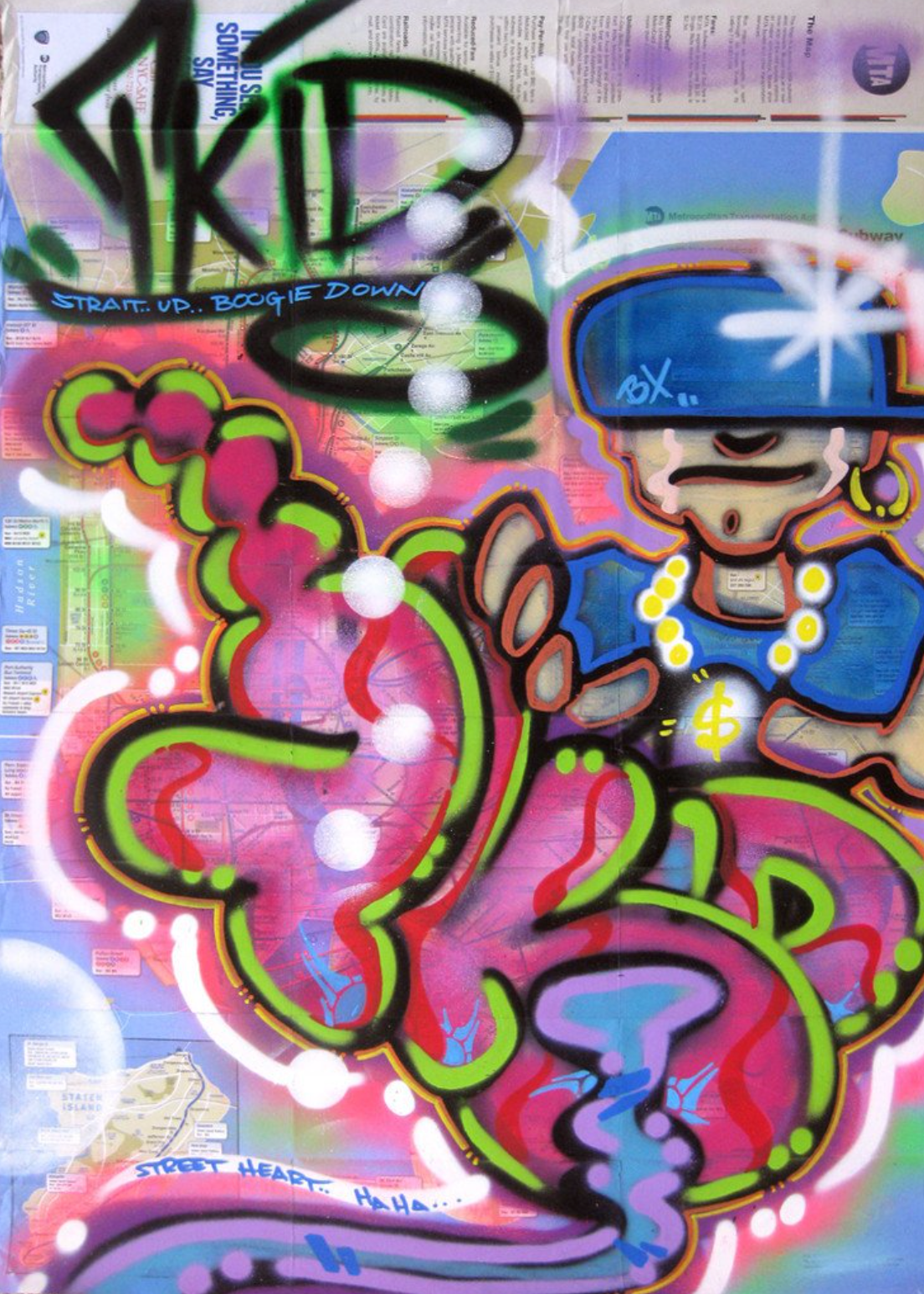T-KID 170  -  "Straight Up" NYC Map