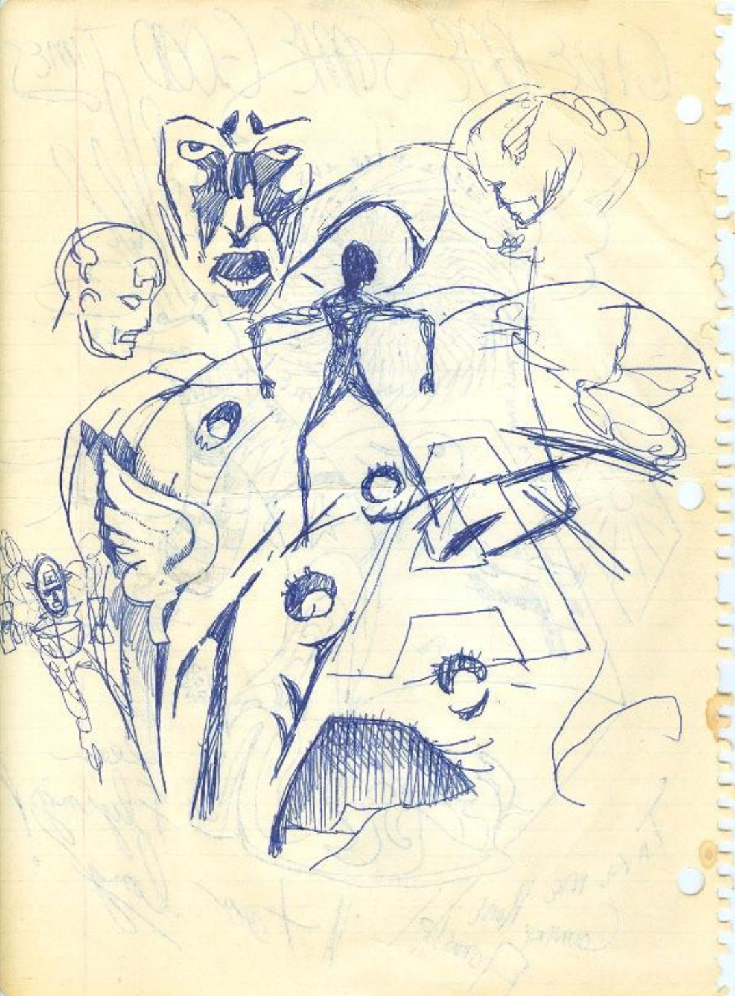 DANIEL JOHNSTON -  "Captain Notebook 2 sided"