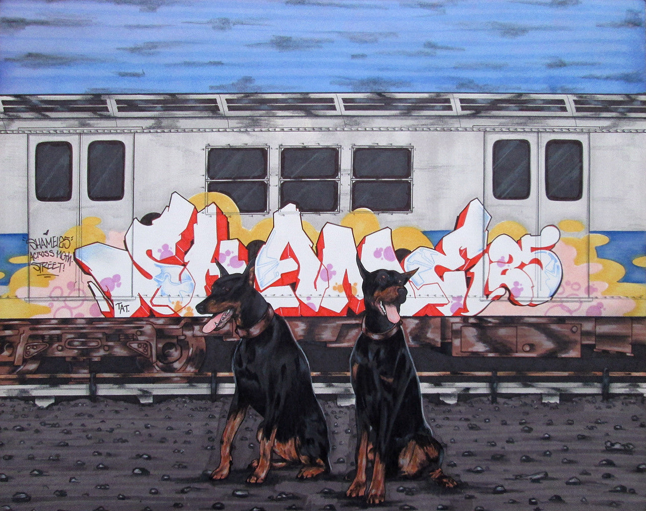 SHAME 125 "Doberman's" Drawing