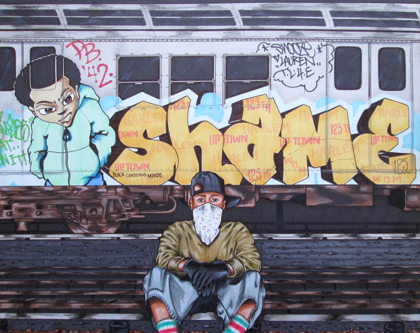 SHAME 125 "Black Concious Minds" Drawing