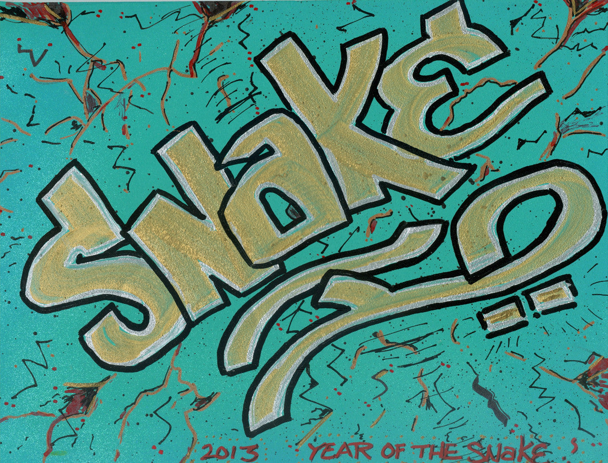 SNAKE 1  "Year of the Snake " Black Book Drawing
