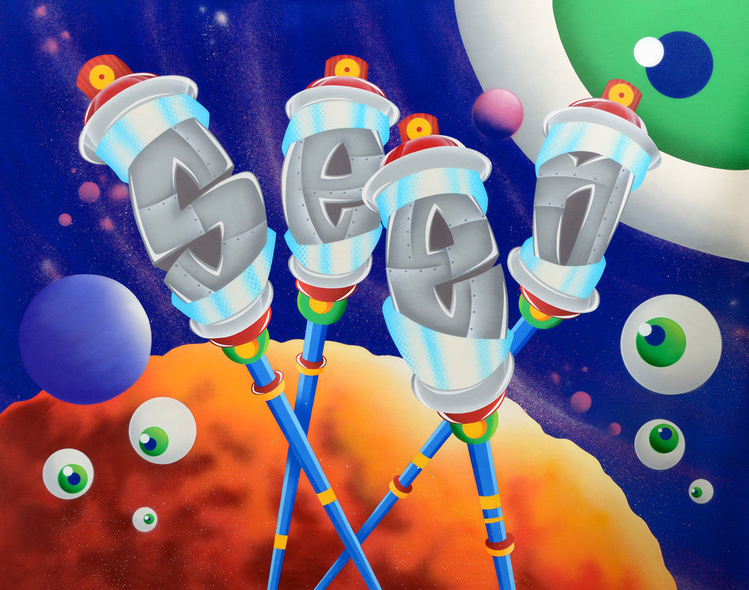 SEEN - "Space Station #7" Painting