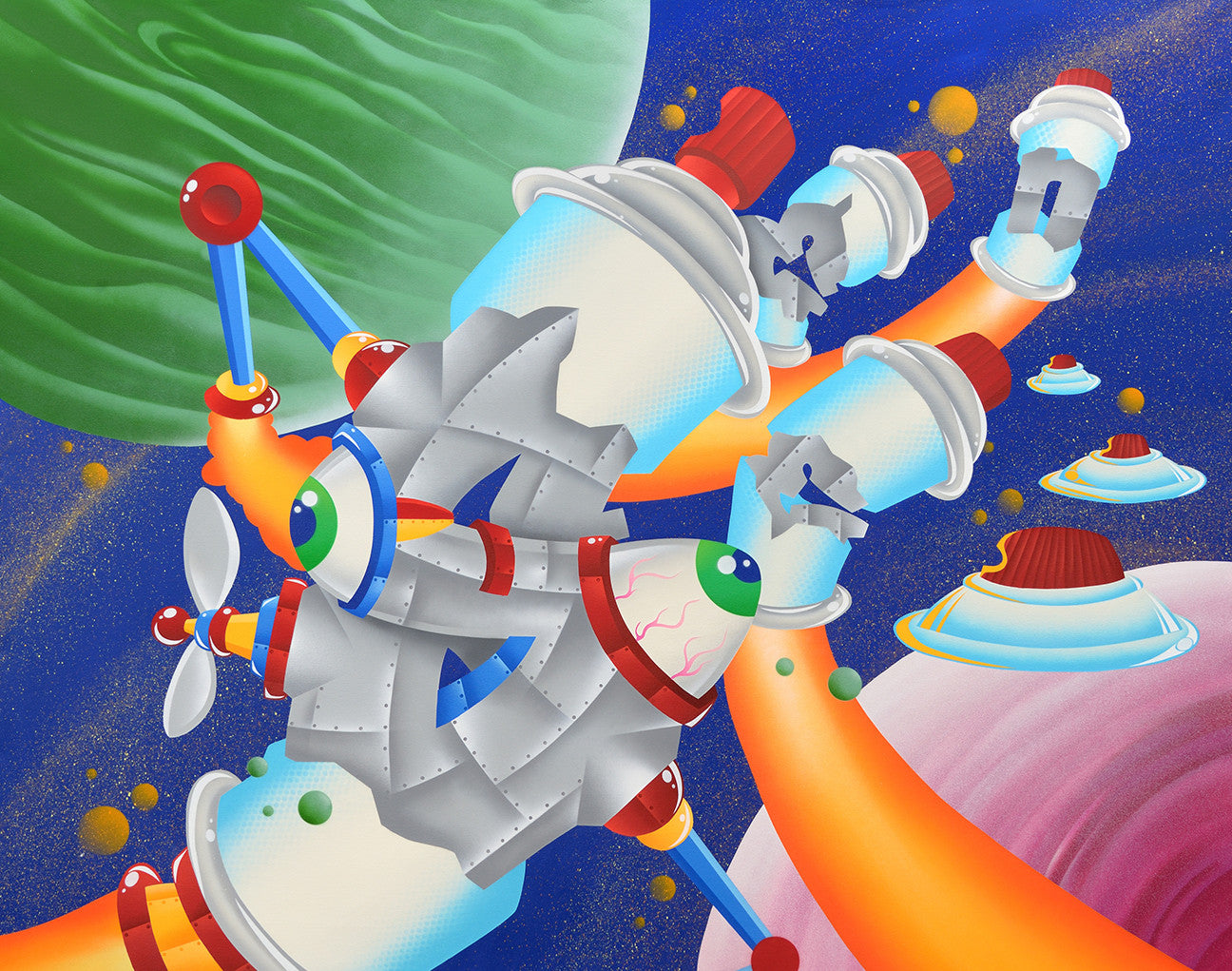 SEEN - "Space Station #6" Painting