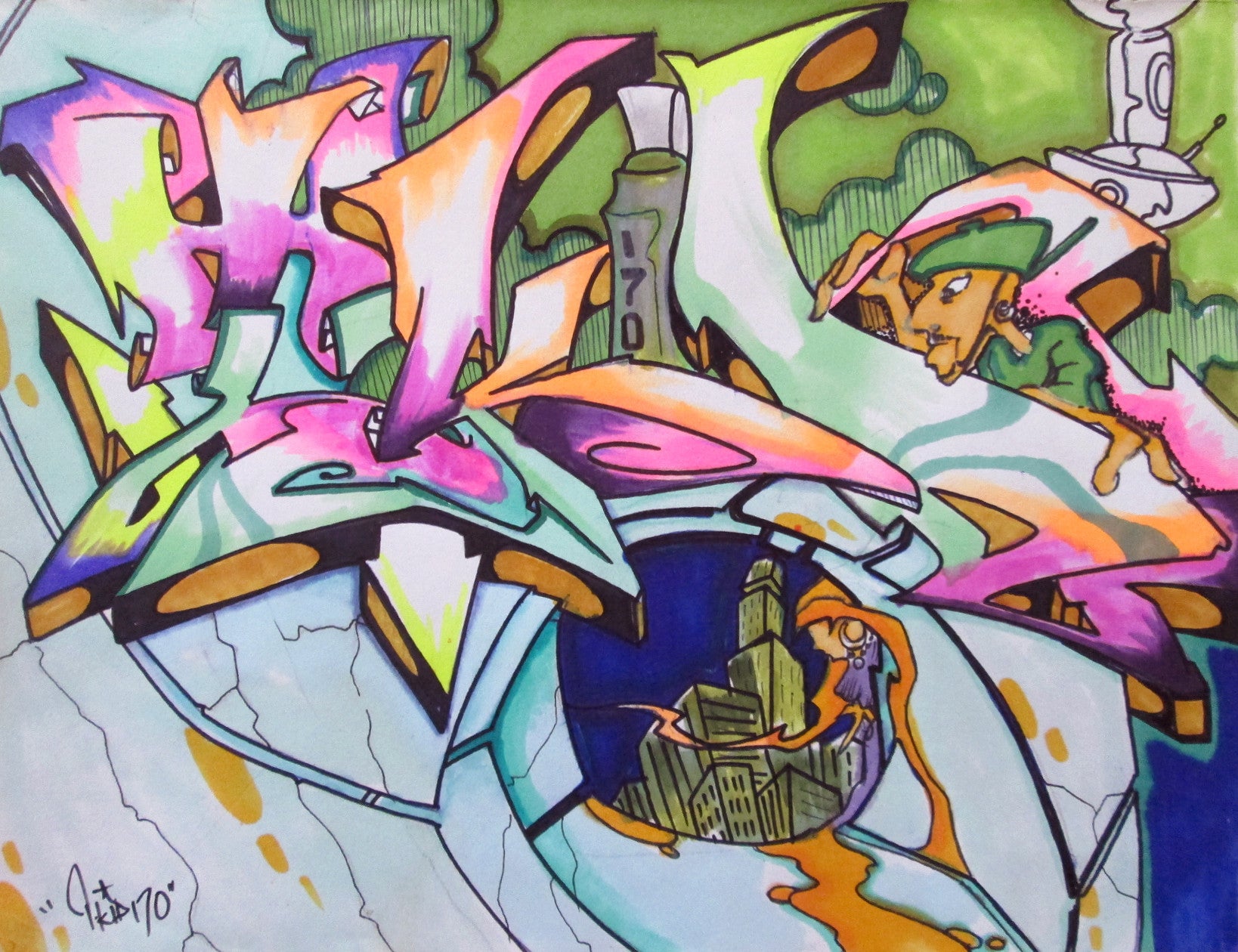 T-KID 170 - "Tkid" Black Book Drawing