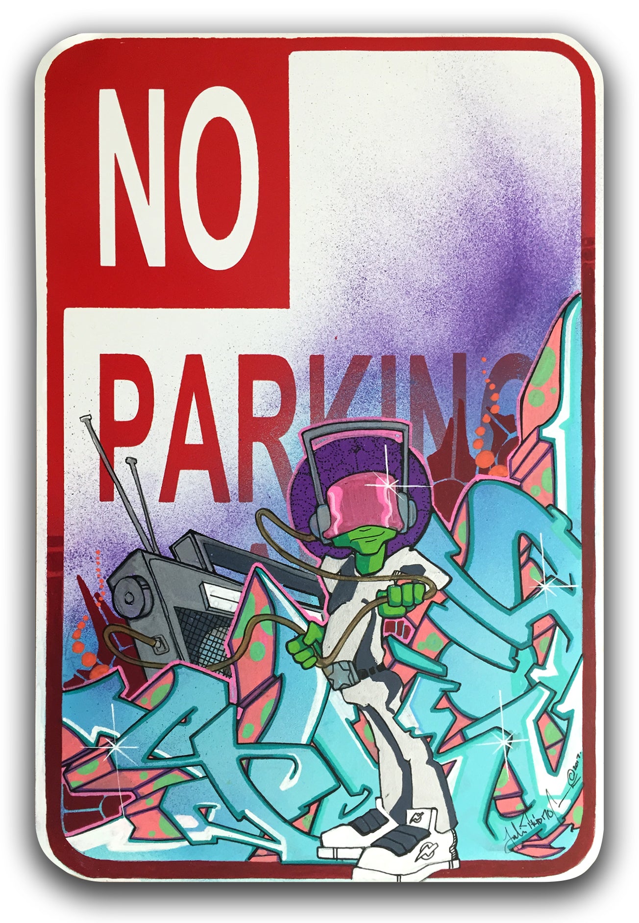 T-KID 170  -  "Untitled" No Parking Sign
