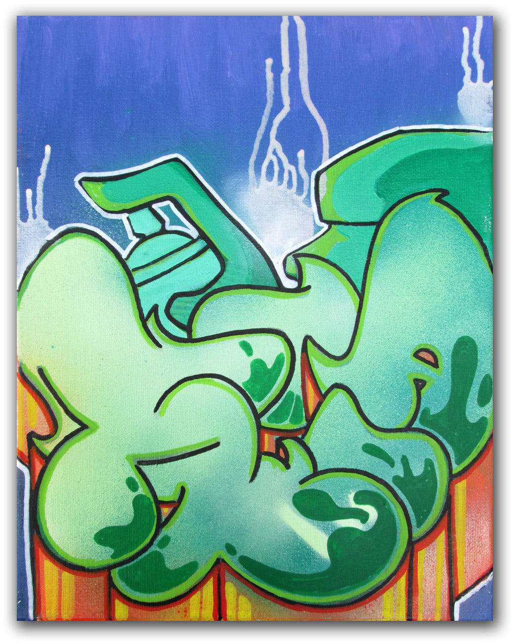 T-KID 170 - "Green Spray" Painting