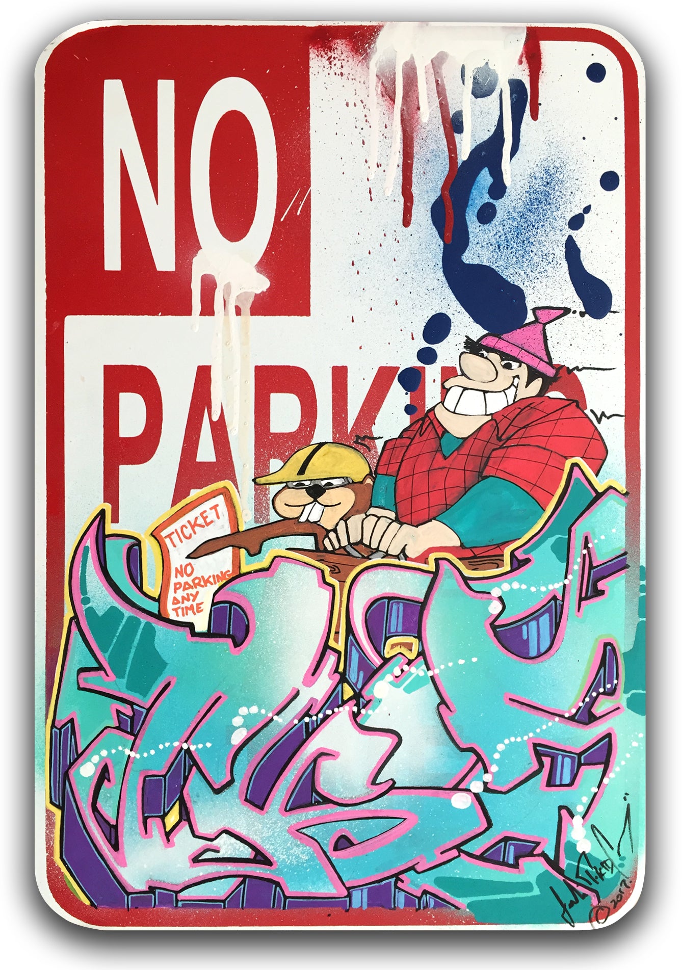 T-KID 170  -  "No Parking" No Parking Sign