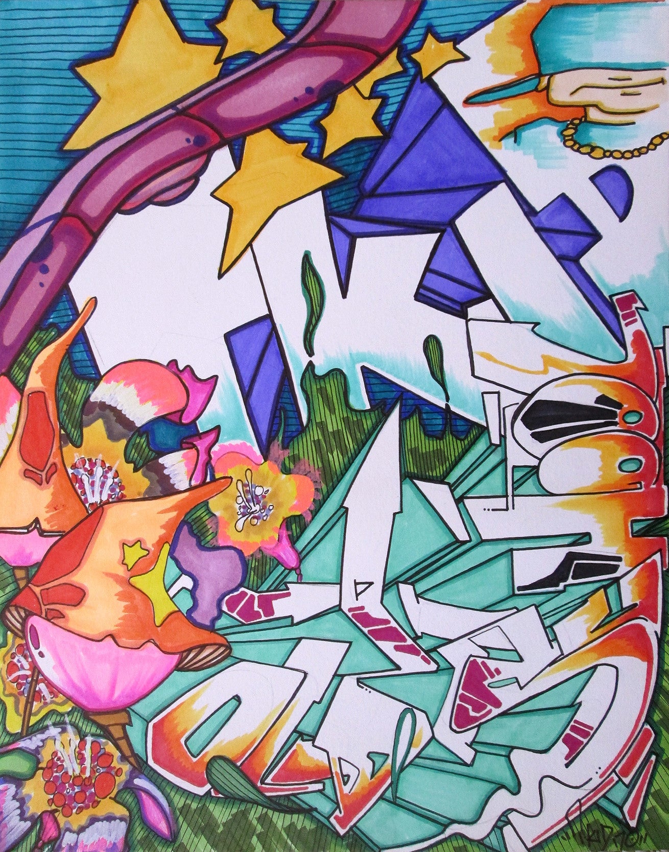 T-KID 170 - "Old Skool" Black Book Drawing