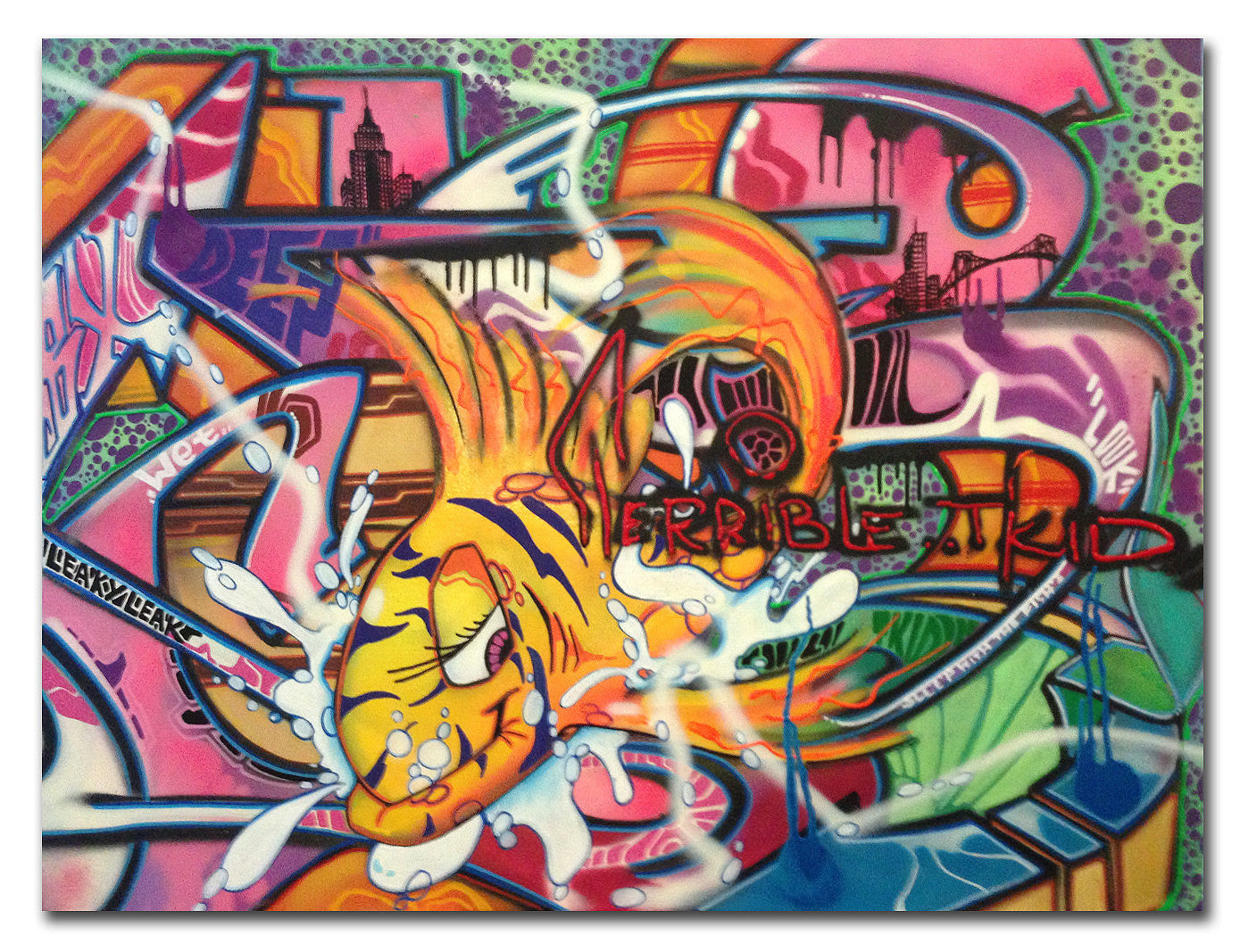 T-KID 170 - "Sleeps with Fish" Painting