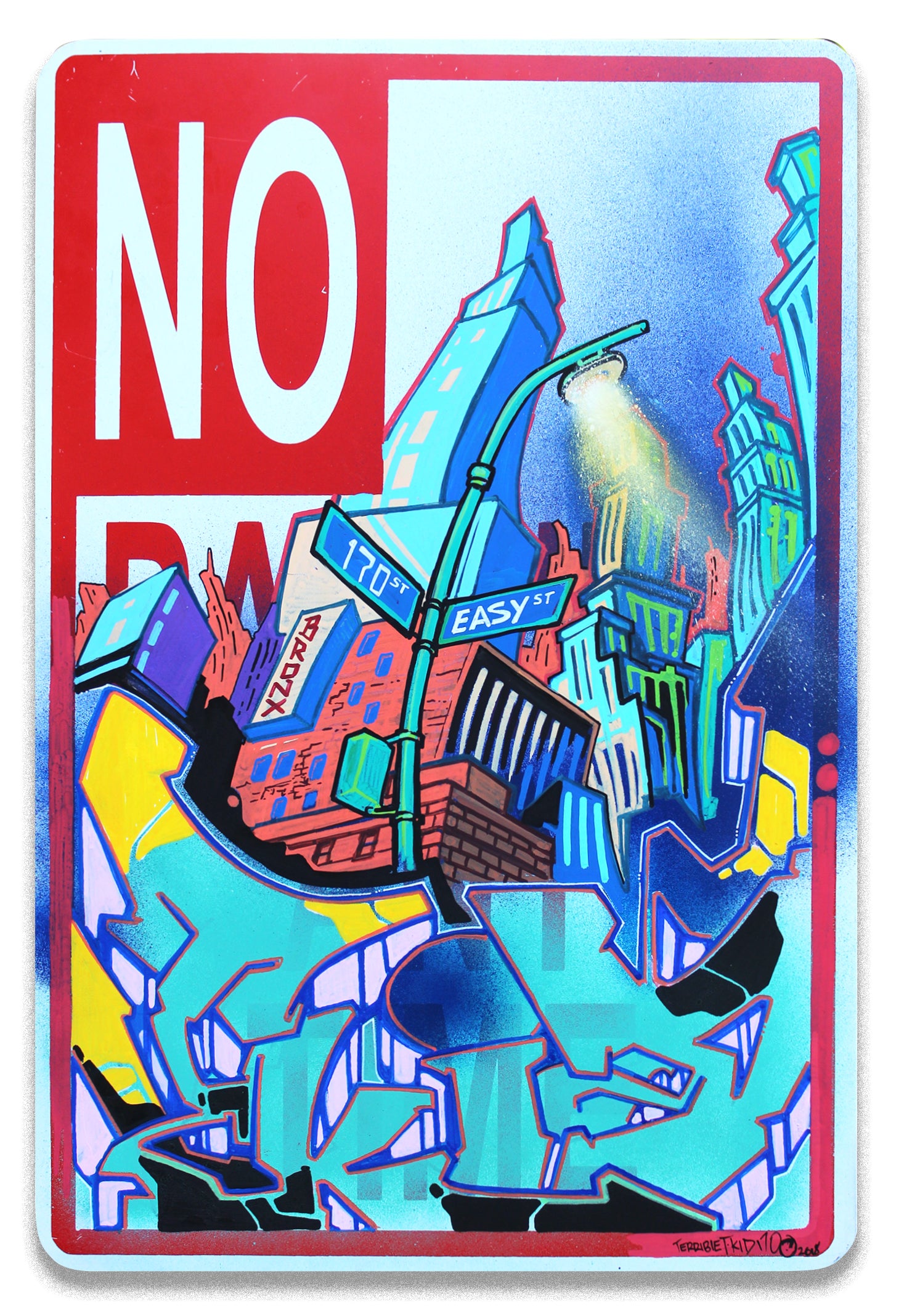 T-KID 170  -  "Easy Street" No Parking Sign