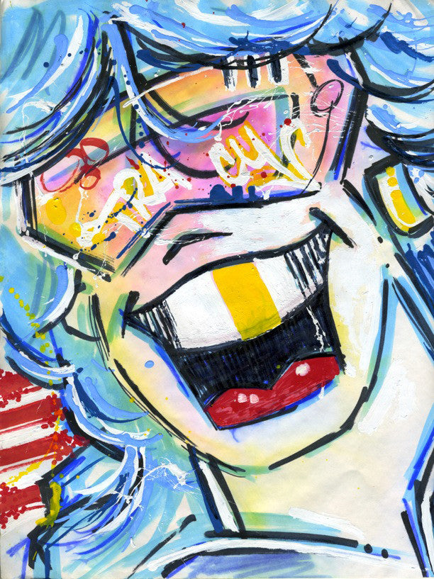 TRACY 168  "Self Portrait "Black Book Drawing