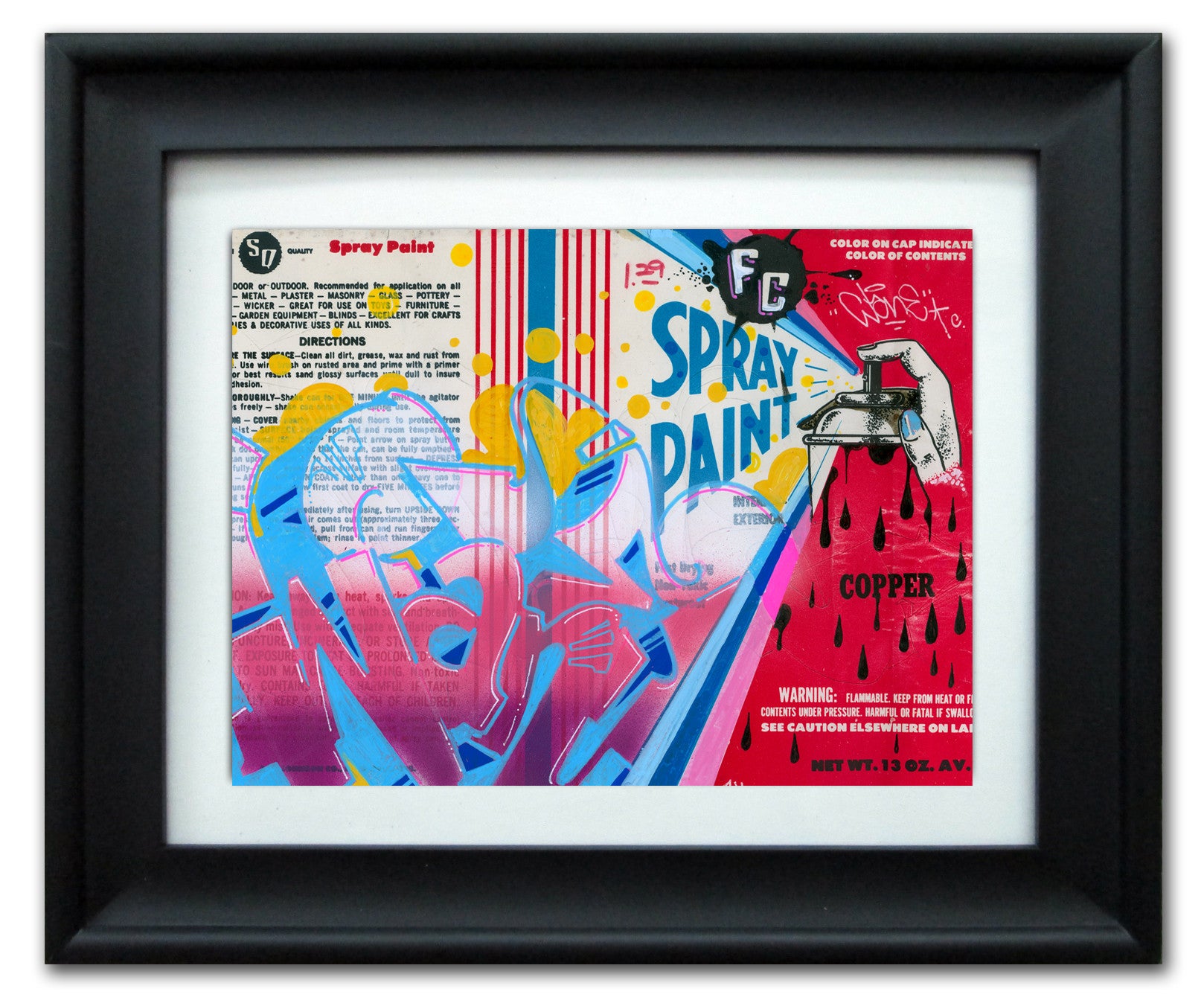 WANE COD  - "Spray Paint" Vintage  Label