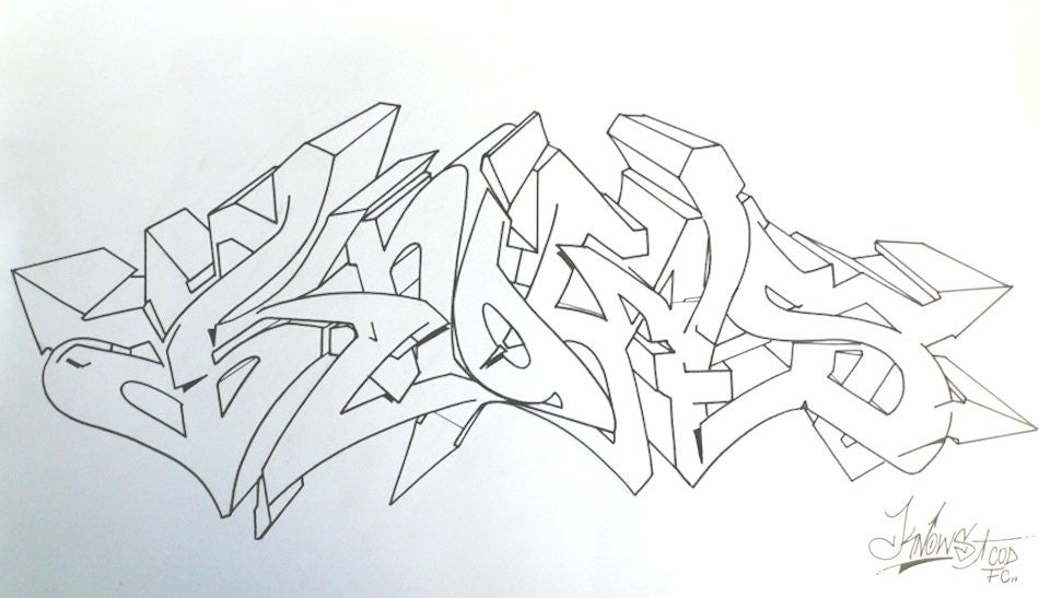 WANE - "Knows n "  Blackbook Drawing