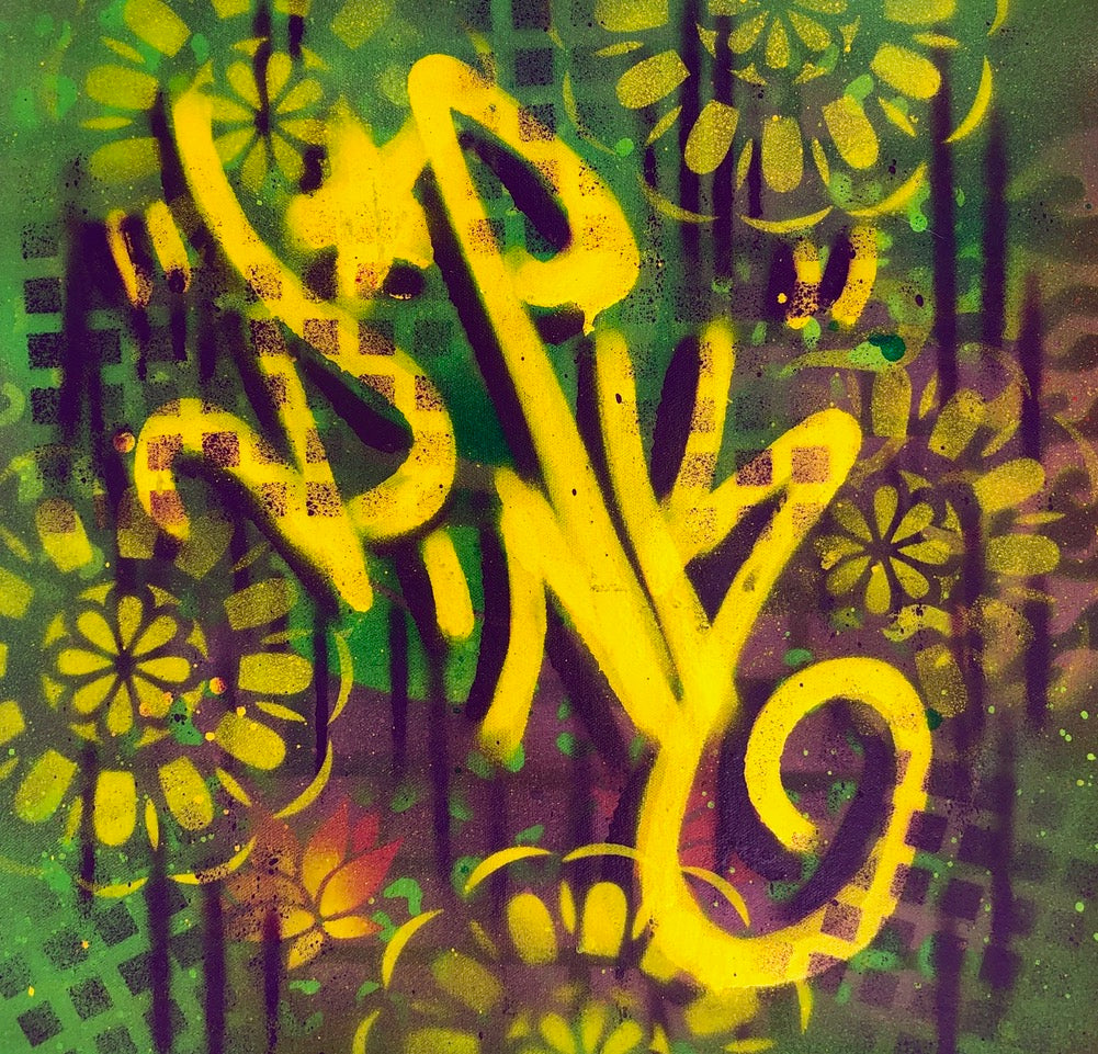 LADY PINK- "Yellow Joy " Painting