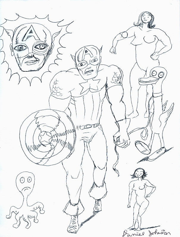 DANIEL JOHNSTON - "Cap Untitled 90's"
