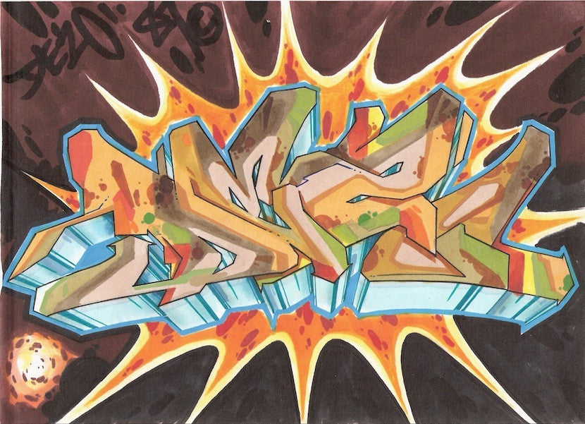 DEZO- "Untitled" Blackbook Drawing