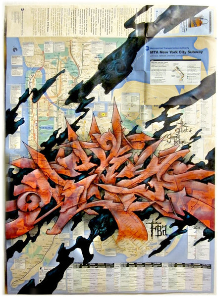 EAZ ONE - "The Ghost of Graffiti Future" NYC Subway Map
