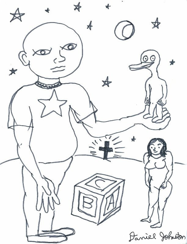 DANIEL JOHNSTON -"Duck in the hand"(Handbook)