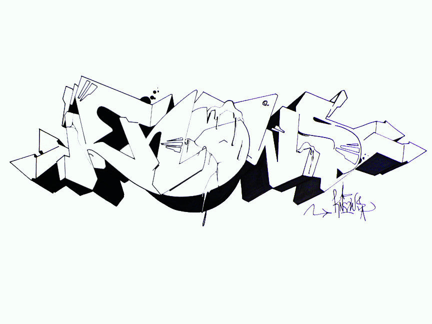 WANE - "Knows Crack"  Blackbook Drawing